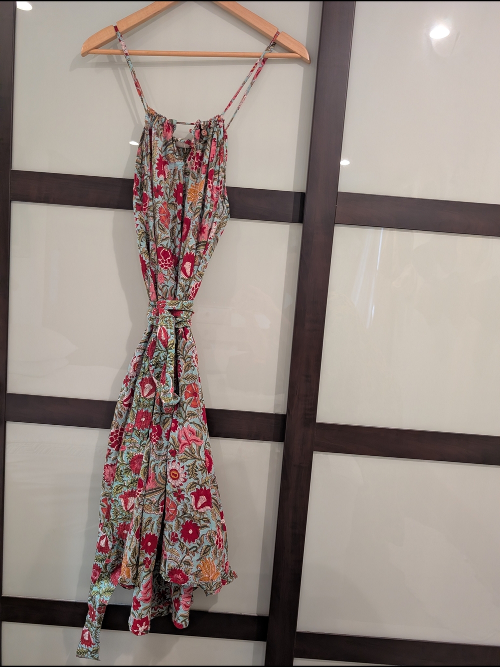 Floral Spaghetti-Strap Midi Dress in Multicolor Anokhi Circle Sundress